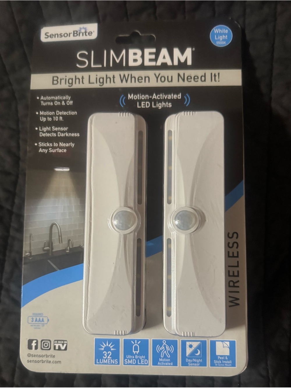 💡NITP New Sensor Bright SLIMBEAM Motion Sensor Light Wireless Motion Detection
